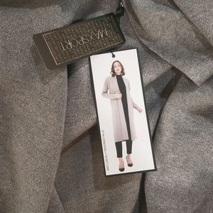 Max Sport Women Maxi Open Front Cardigan  Size L Gray Heather Abalone